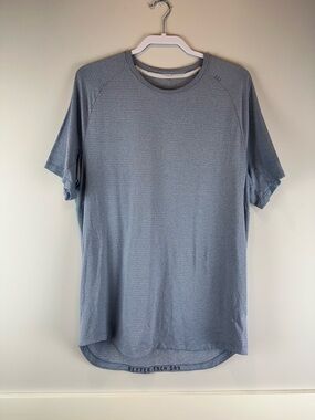 Lululemon Men’s Blue Drysense Short Sleeve Athletic Athleisure Casual Shirt XXL